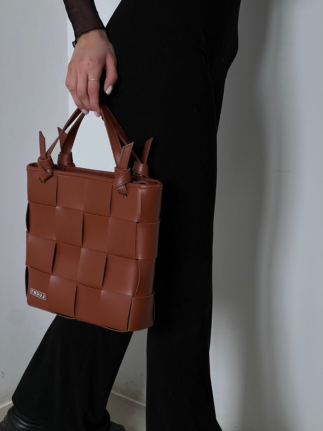Selena woven tote bag