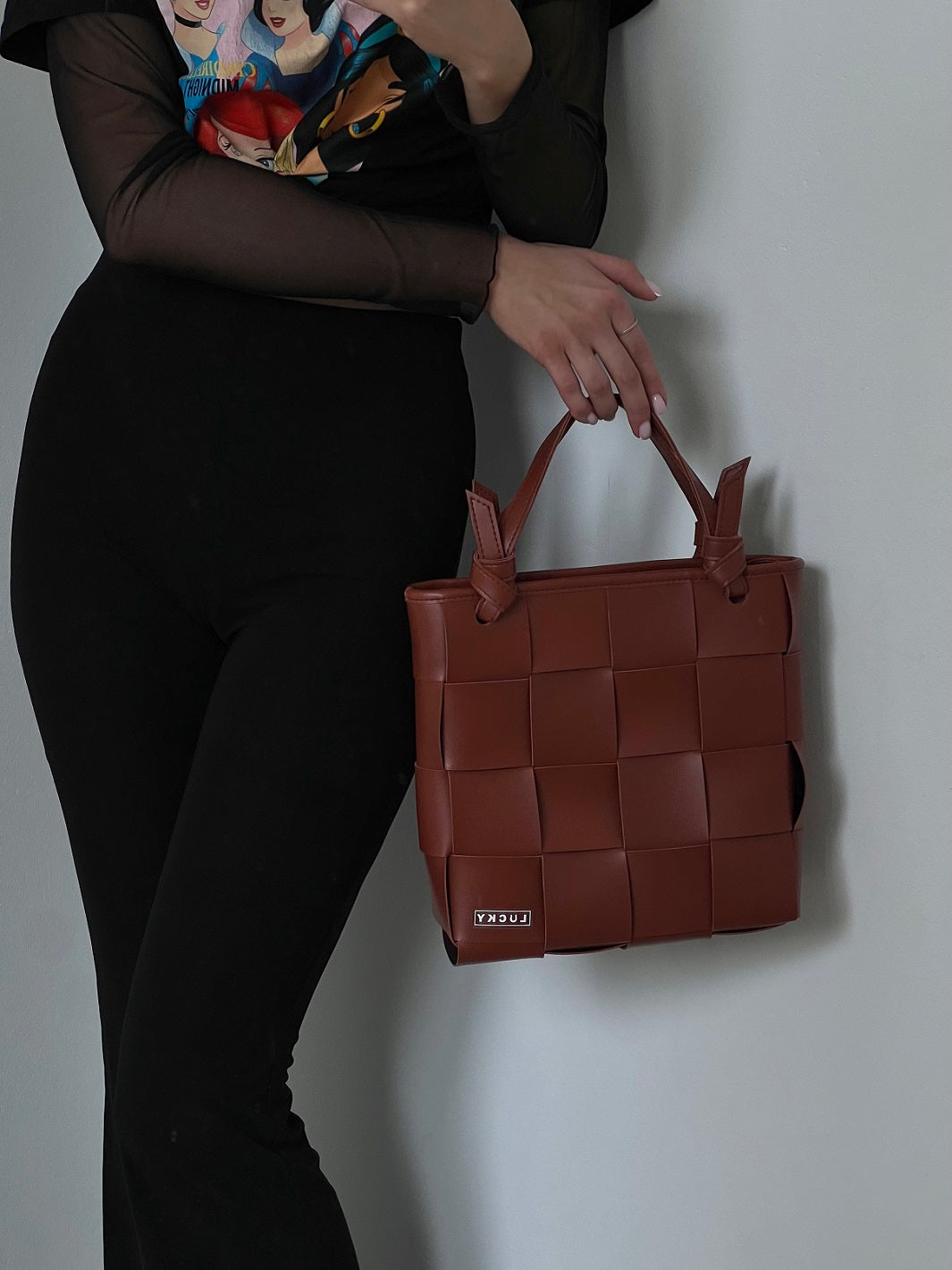 Selena woven tote bag