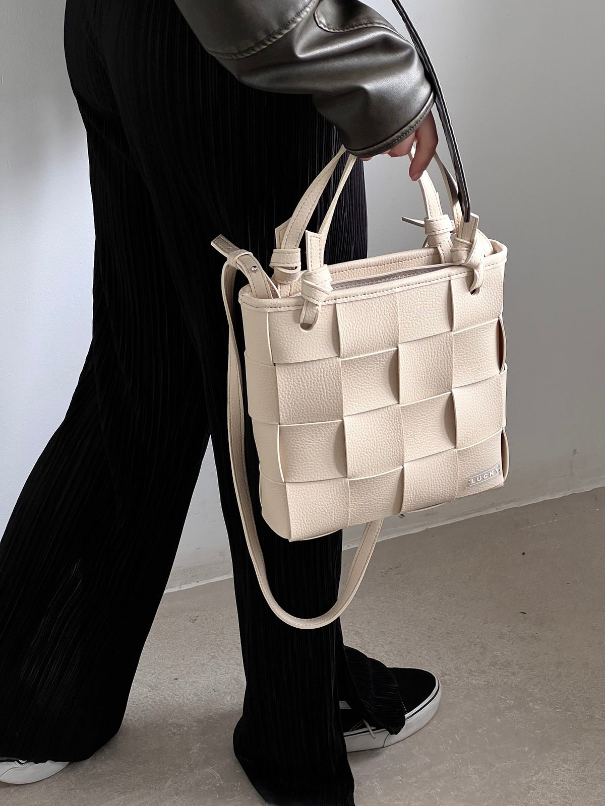Selena woven tote bag