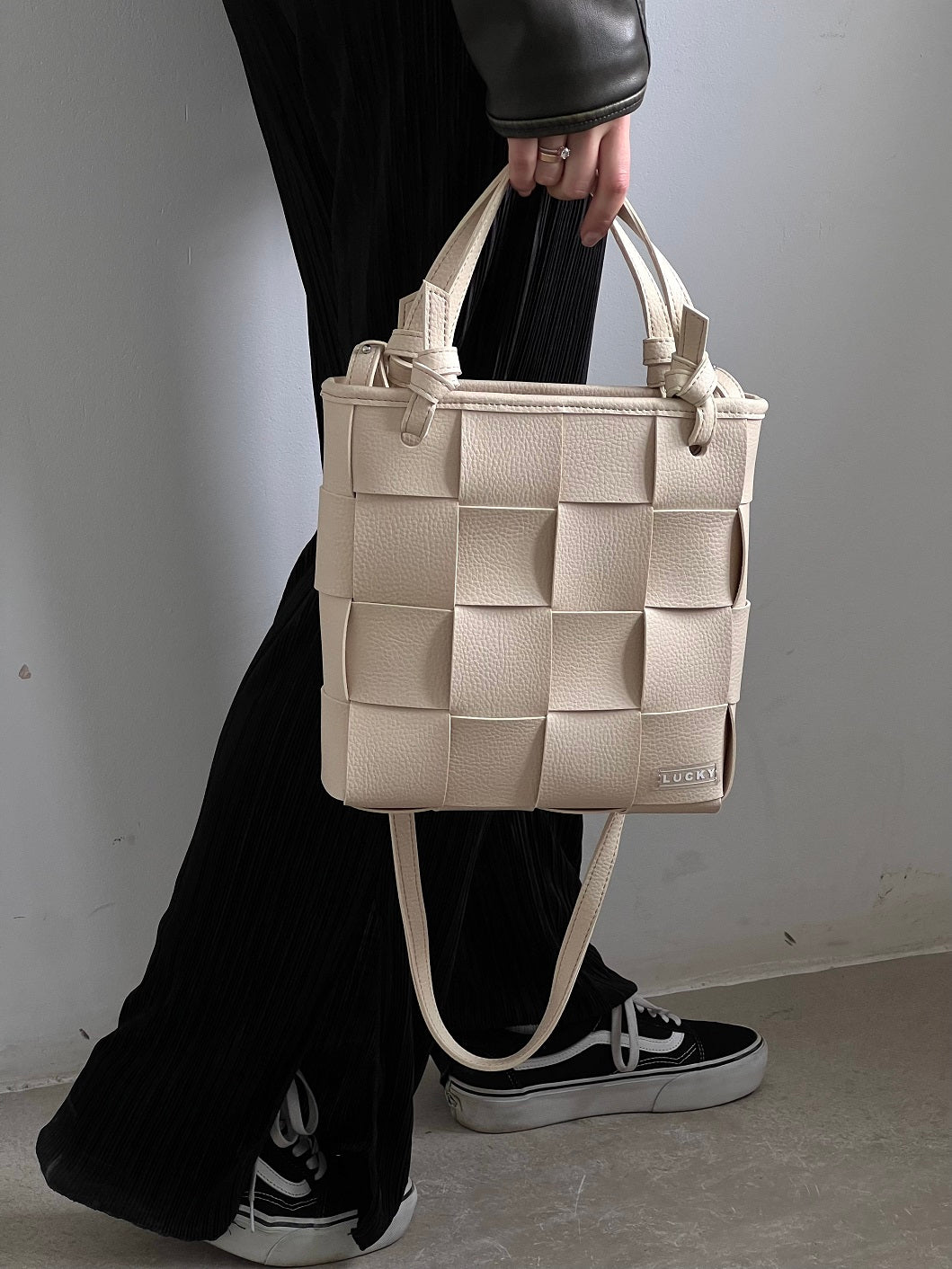Selena woven tote bag