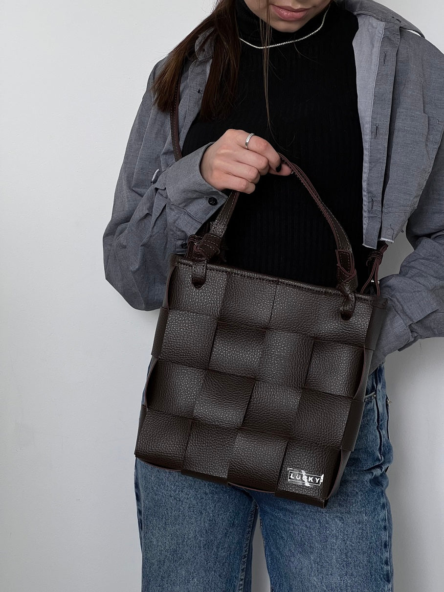 Selena woven tote bag